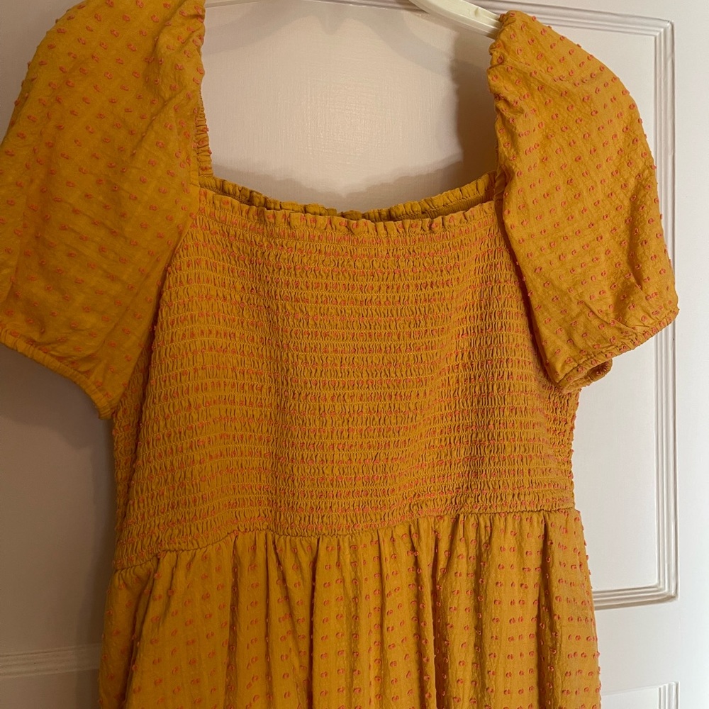 Loft yellow and pink sundress (M)